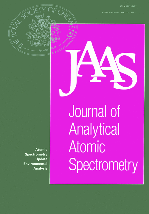 Front cover Journal of Analytical Atomic Spectrometry (RSC Publishing)