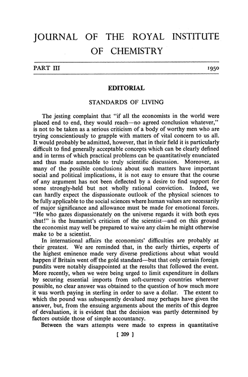 Journal of the Royal Institute of Chemistry. Part III. 1950