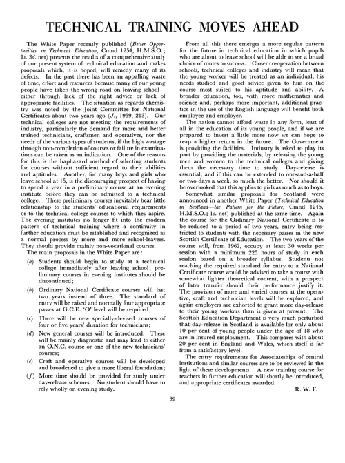 Journal of the Royal Institute of Chemistry. February 1961