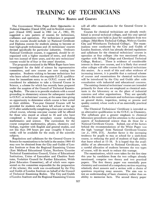 Journal of the Royal Institute of Chemistry. October 1963