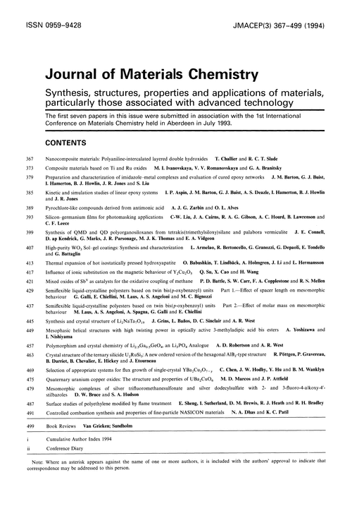 Contents pages