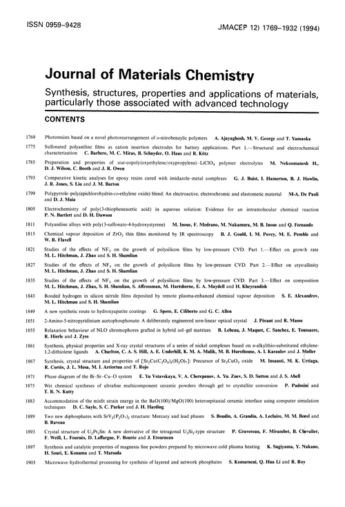 Contents pages