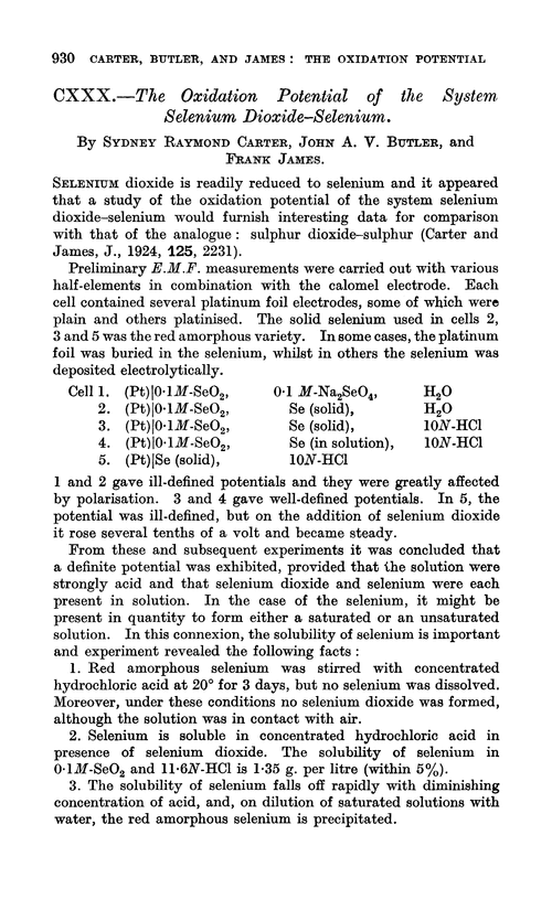 CXXX.—The oxidation potential of the system selenium dioxide–selenium