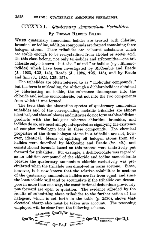 CCCXXXI.—Quaternary ammonium perhalides