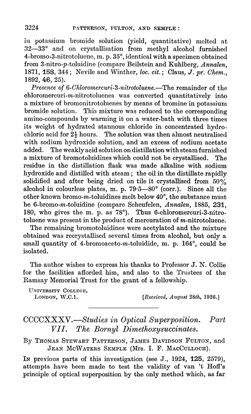 CCCCXXXV.—Studies in optical superposition. Part VII. The bornyl dimethoxysuccinates