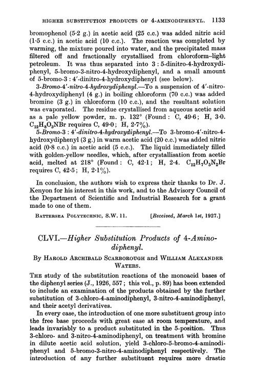 CLVI.—Higher substitution products of 4-aminodiphenyl