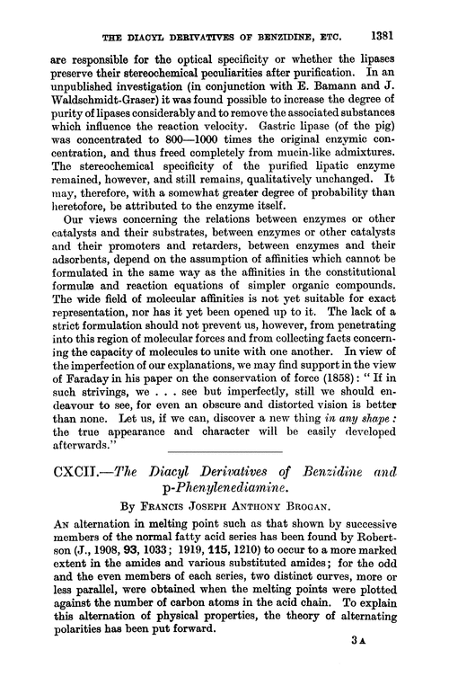CXCII.—The diacyl derivatives of benzidine and p-phenylenediamine