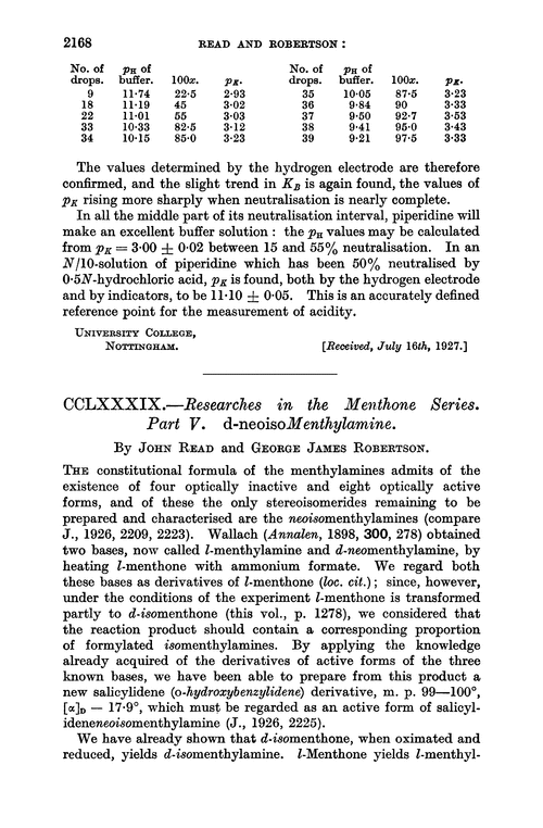 CCLXXXIX.—Researches in the menthone series. Part V. d-neoisoMenthylamine