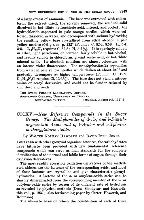 CCCXV.—New reference compounds in the sugar group. The methylamides of d-, l-, and i-dimethoxysuccinic acids and of l-arabo- and i-xylo-trimethoxyglutaric acids