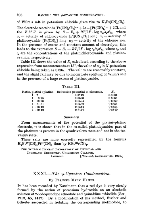 XXXI.—The ψ-cyanine condensation