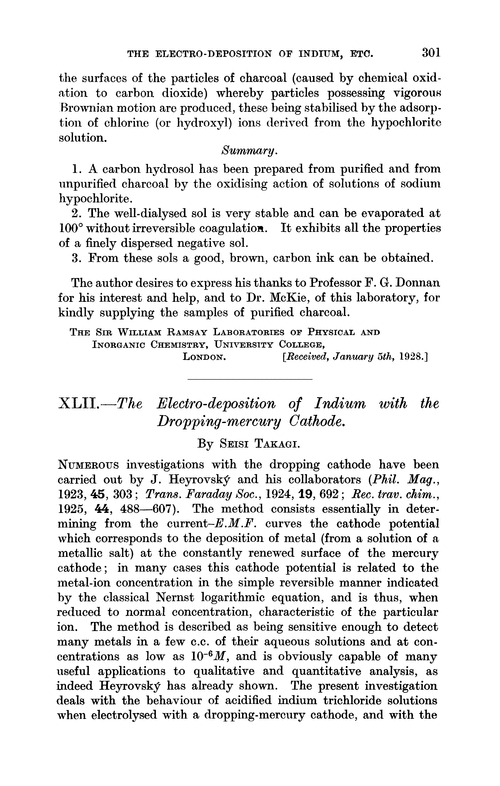 XLII.—The electro-deposition of indium with the dropping-mercury cathode