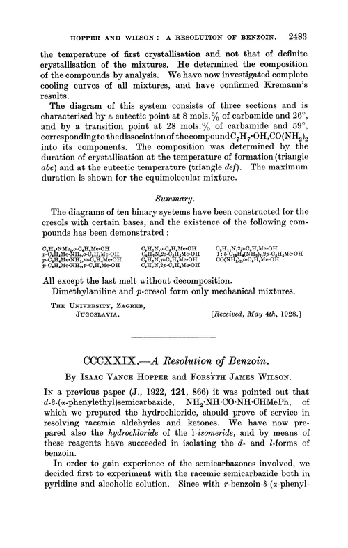 CCCXXIX.—A resolution of benzoin