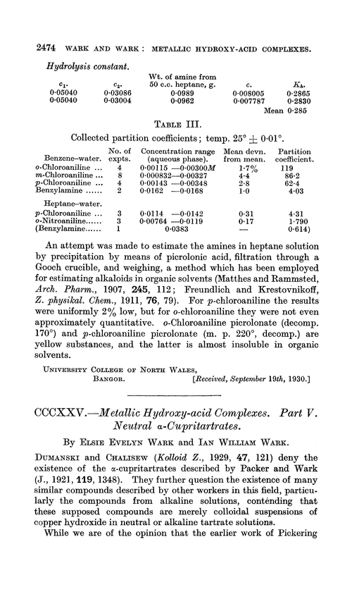 CCCXXV.—Metallic hydroxy-acid complexes. Part V. Neutral α-cupritartrates