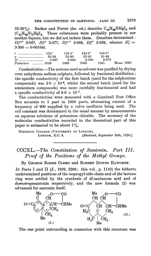 CCCXL.—The constitution of santonin. Part III. Proof of the positions of the methyl groups