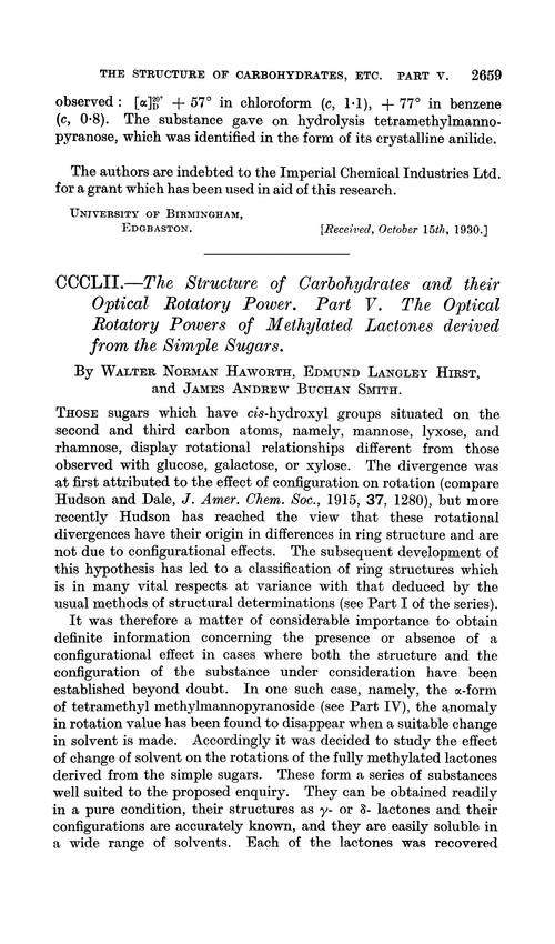 CCCLII.—The structure of carbohydrates and their optical rotatory power. Part V. The optical rotatory powers of methylated lactones derived from the simple sugars