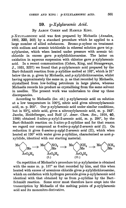 59. p-Xylylarsonic acid