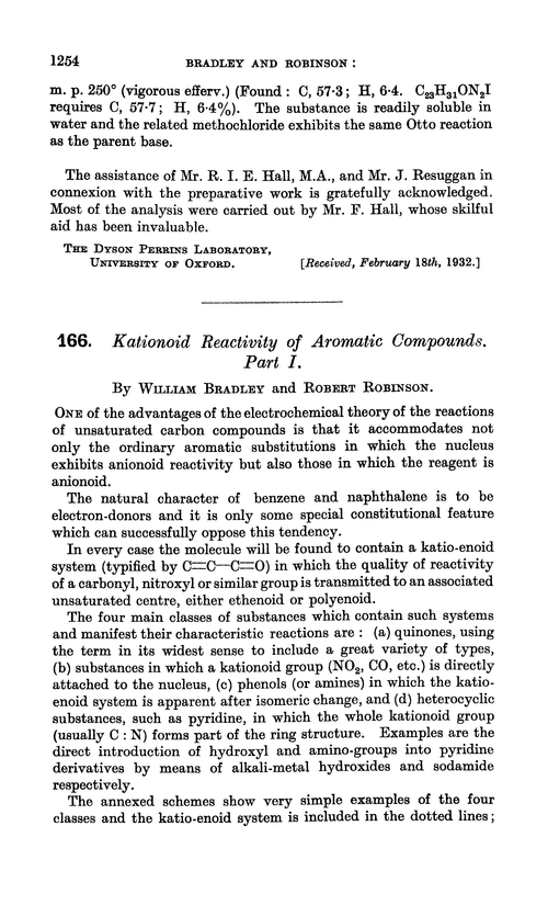 166. Kationoid reactivity of aromatic compounds. Part I