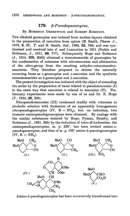 179. β-Pseudognoscopine