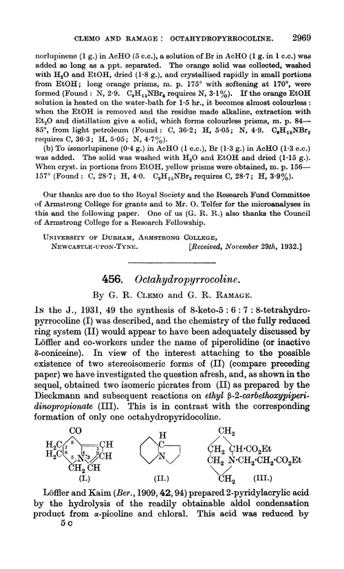 456. Octahydropyrrocoline