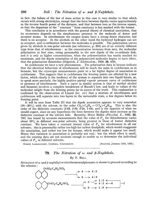 79. The nitration of α- and β-naphthols