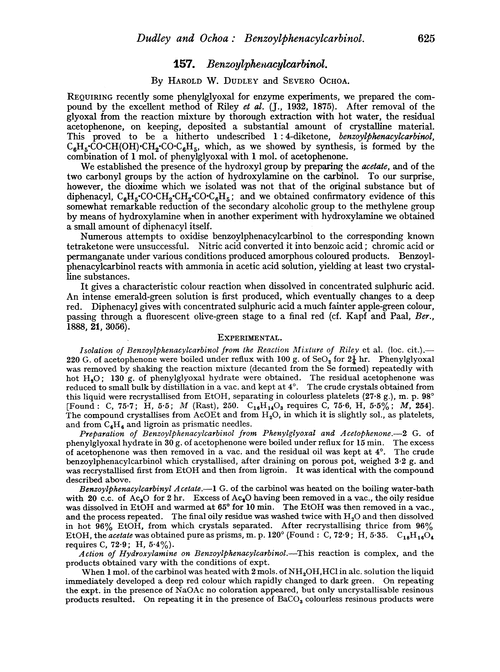 157. Benzoylphenacylcarbinol