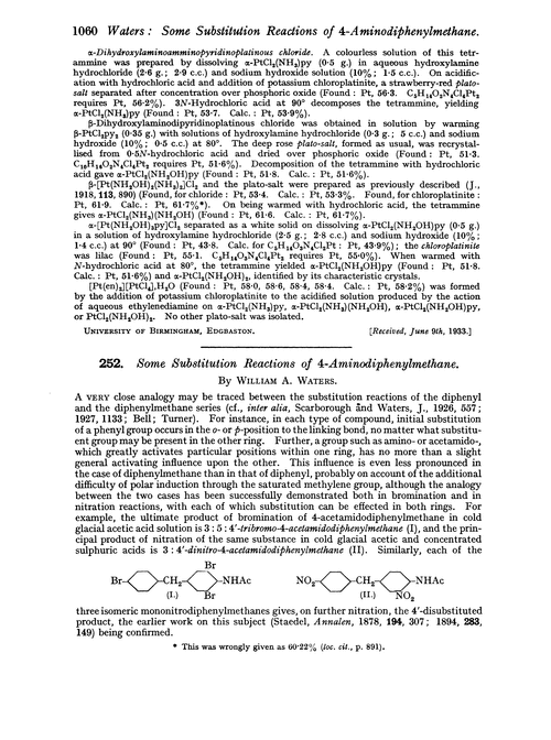 252. Some substitution reactions of 4-aminodiphenylmethane