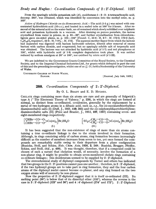 288. Co-ordination compounds of 2 : 2′-diphenol