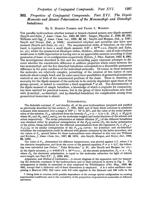 302. Properties of conjugated compounds. Part XVI. The dipole moments and atomic polarisation of the monomethyl- and dimethylbutadienes