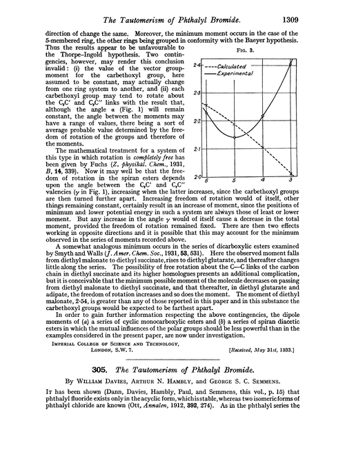 305. The tautomerism of phthalyl bromide