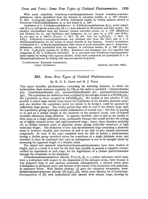 311. Some new types of chelated platinammines