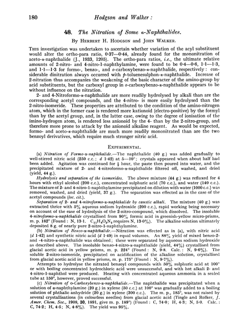 48. The nitration of some α-naphthalides
