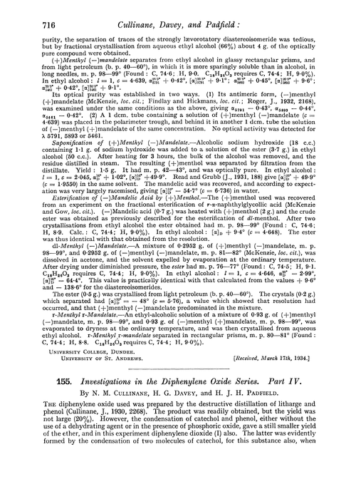155. Investigations in the diphenylene oxide series. Part IV