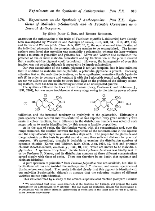 174. Experiments on the synthesis of anthocyanins. Part XX. Synthesis of malvidin 3-galactoside and its probable occurrence as a natural anthocyanin