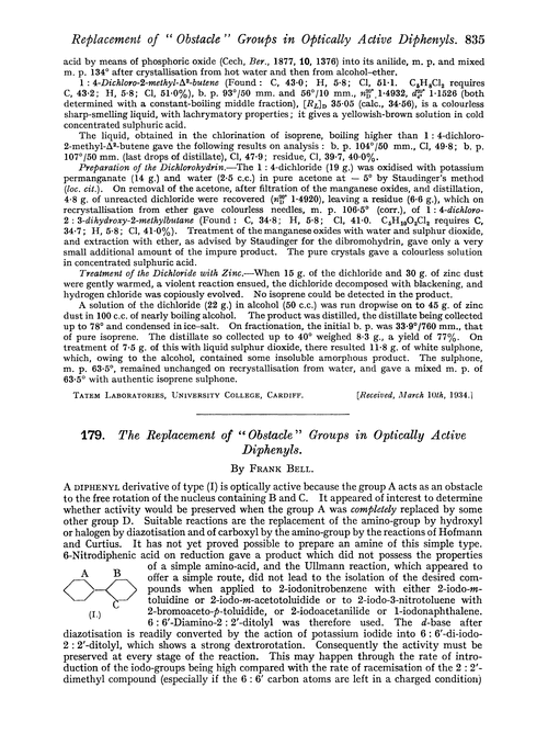 179. The replacement of “obstacle” groups in optically active diphenyls