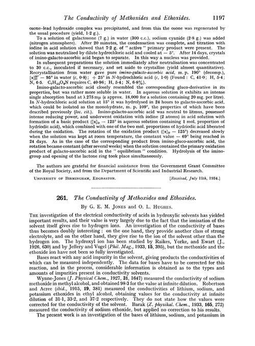 261. The conductivity of methoxides and ethoxides