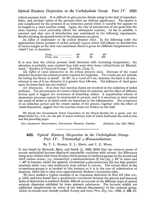 403. Optical rotatory dispersion in the carbohydrate group. Part IV. Tetramethyl γ-mannonolactone