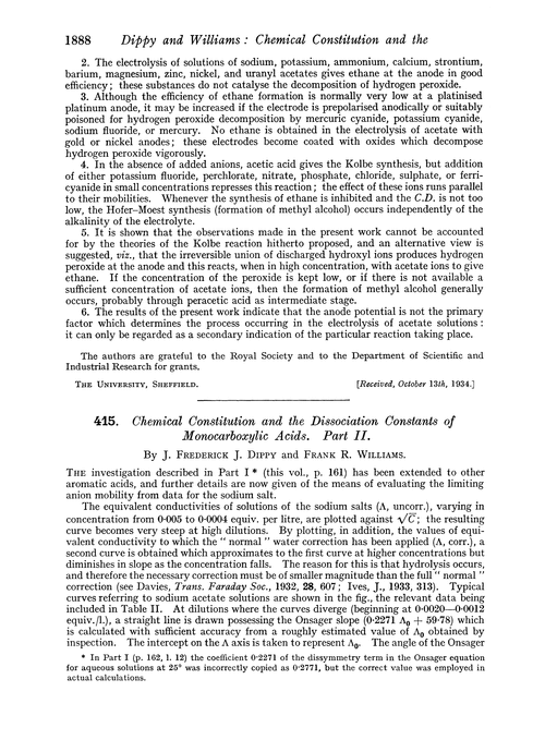 415. Chemical constitution and the dissociation constants of monocarboxylic acids. Part II