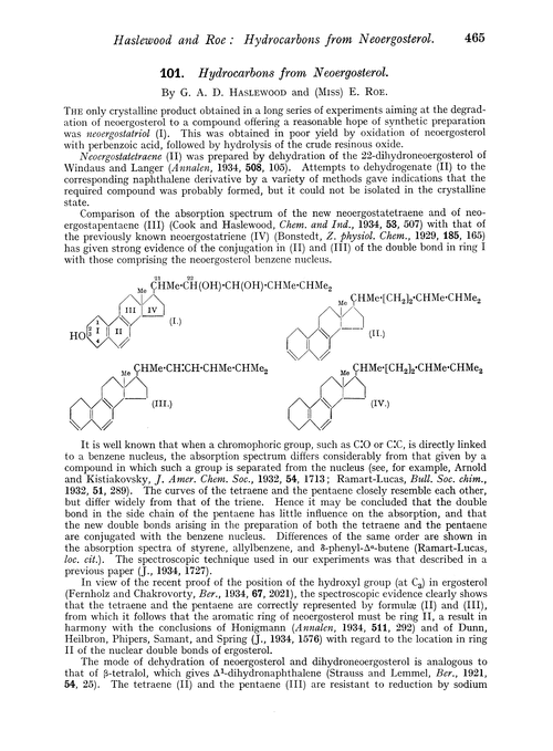 101. Hydrocarbons from neoergosterol