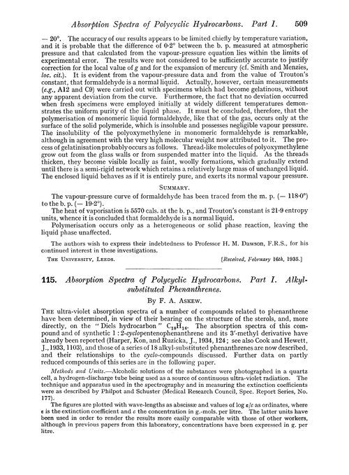 115. Absorption spectra of polycyclic hydrocarbons. Part I. Alkyl-substituted phenanthrenes