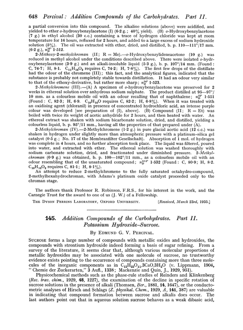 145. Addition compounds of the carbohydrates. Part II. Potassium hydroxide–sucrose