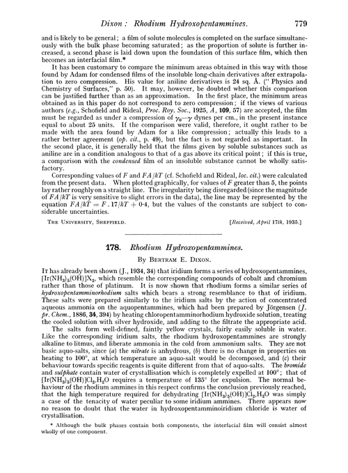 178. Rhodium hydroxopentammines