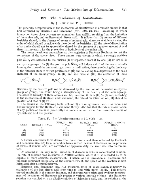 197. The mechanism of diazotisation