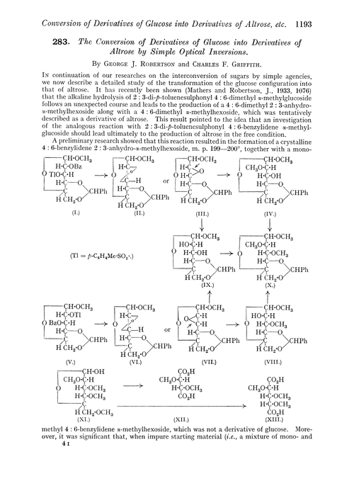 283. The conversion of derivatives of glucose into derivatives of altrose by simple optical inversions