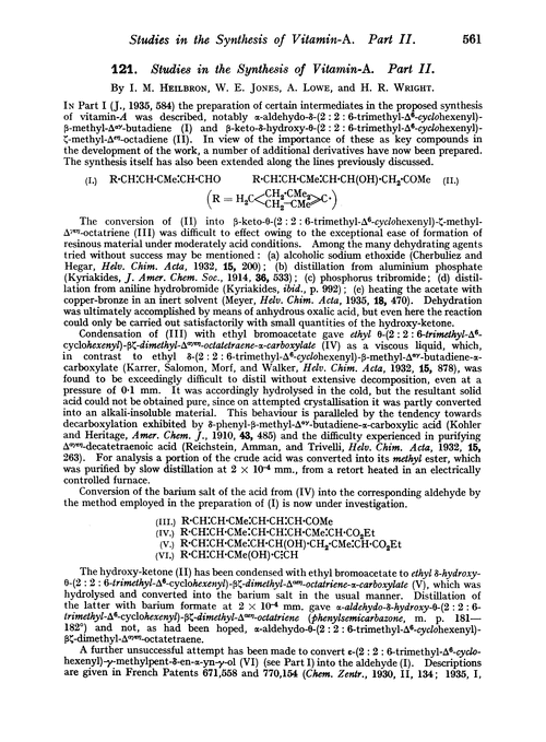 121. Studies in the synthesis of vitamin-A. Part II