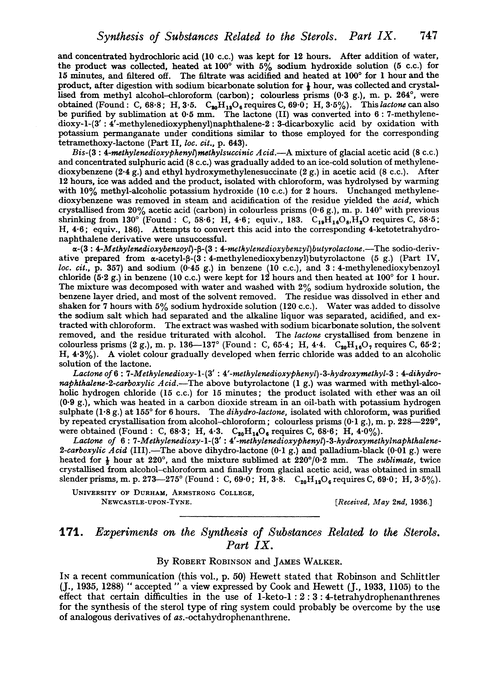 171. Experiments on the synthesis of substances related to the sterols. Part IX