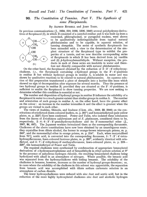 90. The constitution of tannins. Part V. The synthesis of some flavpinacols