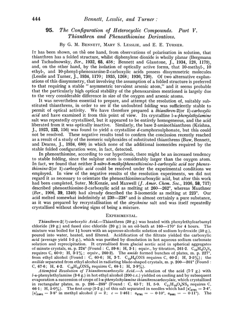 95. The configuration of heterocyclic compounds. Part V. Thianthren and phenoxthionine derivatives