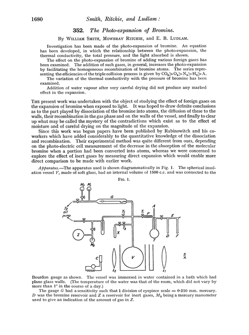 352. The photo-expansion of bromine