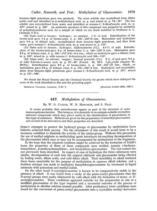 417. Methylation of glucosamine