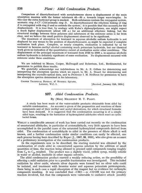 107. Aldol condensation products